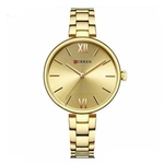 Relógio Feminino Curren Analógico C9017L - Dourado