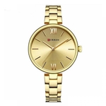Relógio Feminino Curren Analógico C9017L - Dourado