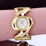 Relógio Feminino Dourado Bracelete Analógico Quartz