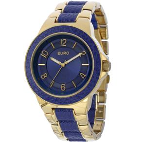 Relógio Feminino Euro Analógico EU2036AIMT/4A – Dourado/Azul
