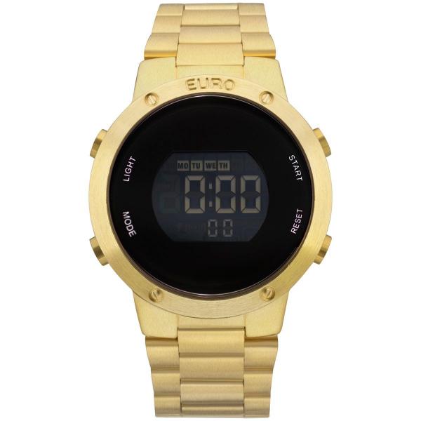 Relógio Feminino Euro Fashion Fit EUBJ3279AA/4D 44mm Digital Aço Dourado