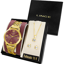 Relógio Feminino Lince Analógico Fashion LRC4240L + Colar e Brincos K663V2WK