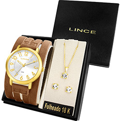 Relógio Feminino Lince Analógico Fashion LRC4226L + Colar e Brincos K646S2MX