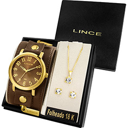 Relógio Feminino Lince Analógico Fashion LRC4233L + Colar e Brincos K655M2MK