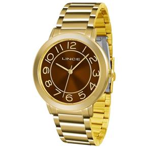 Relógio Feminino Lince Lrgh046l M2kx Casual Dourado