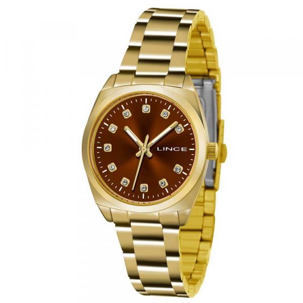Relógio Feminino Lince Lrgh035l M1kx Casual Dourado
