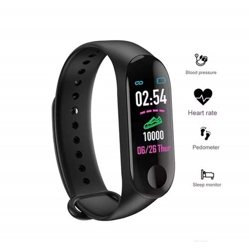 Relógio Inteligente Smartband M3 Monitor Cardíaco Pressão Arterial Sono Lcd Color Android Ios