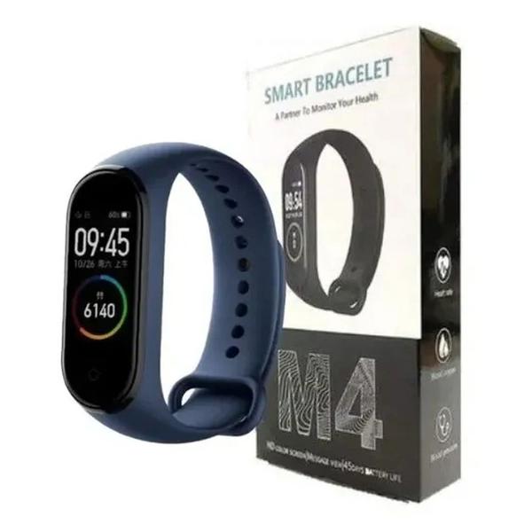 Relógio Inteligente Smartband M4 Monitor Cardíaco - Azul