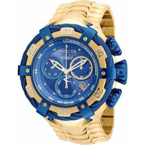 Relógio Invicta Bolt Modelo 21361 Dourado / Azul