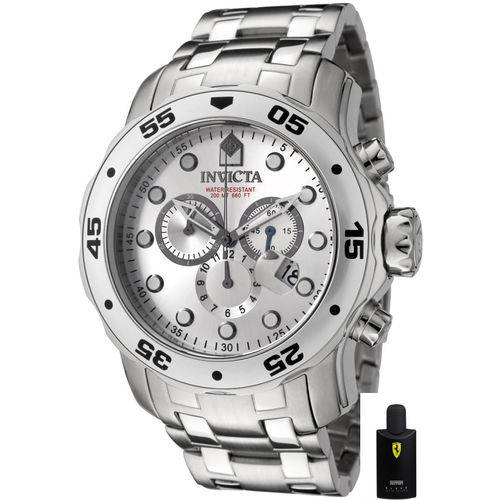 Relógio Invicta Pro Diver 0071 + Perfume Ferrari Black 125 Ml