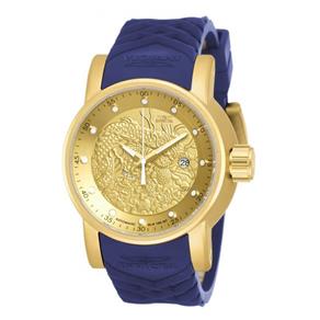 Relógio Invicta S1 Hally Yakusa 18215 Dourado Azul