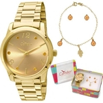 Relógio Kit Condor Feminino Dourado - Co2035klr/k4l