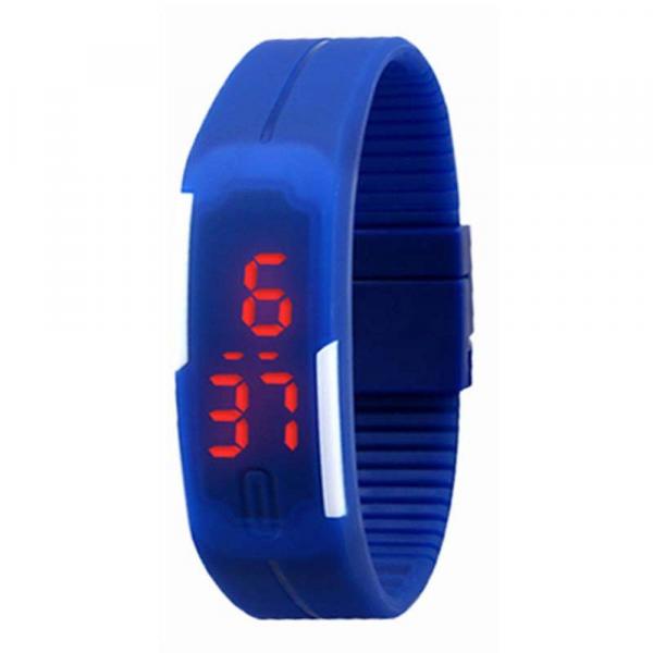 Tudo sobre 'Relógio Led Digital Sport Bracelete Pulseira Silicone - Azul - Lelong'