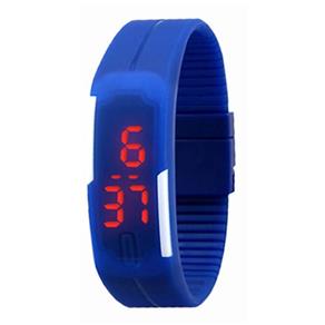 Relógio Led Digital Sport Bracelete Pulseira Silicone - Azul