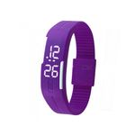 Relógio Led Digital Sport Bracelete Pulseira Silicone - Roxo
