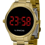Relógio Lince Digital Led Feminino Mdg4618L Vxkx Dourado
