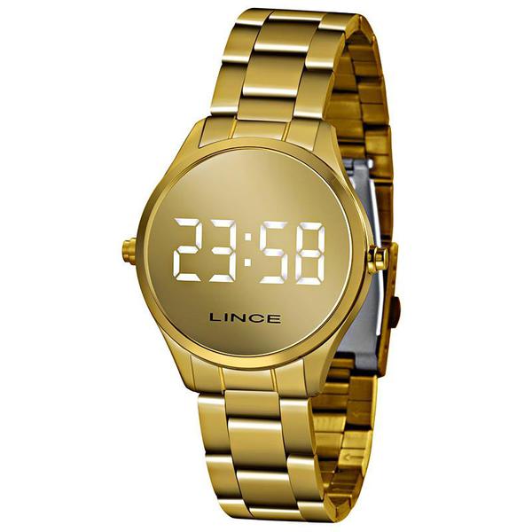 Relógio Lince Feminino Digital LED Dourado - MDR4617L-BXKX