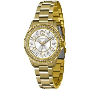 Relógio Lince Feminino Dourado 50 Metros Lrgj055l Ku27