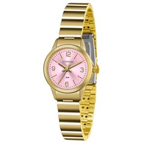 Relógio Lince Feminino Dourado Social Wr 5 Atm Lrg4434l R2kx