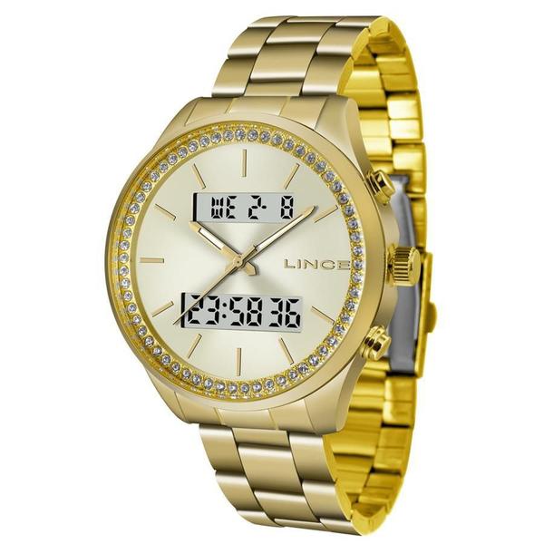Relógio Lince Feminino Ref: Lag4591l C1kx Anadigi Dourado