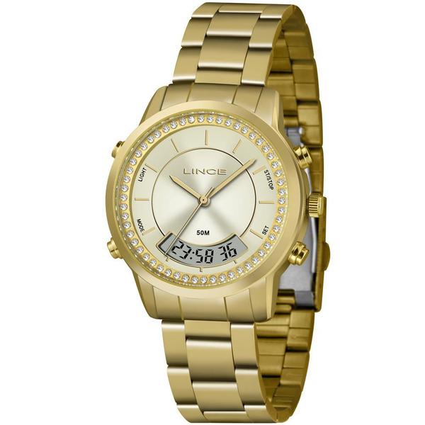 Relógio Lince Feminino Ref: Lag4640l C1kx Anadigi Dourado