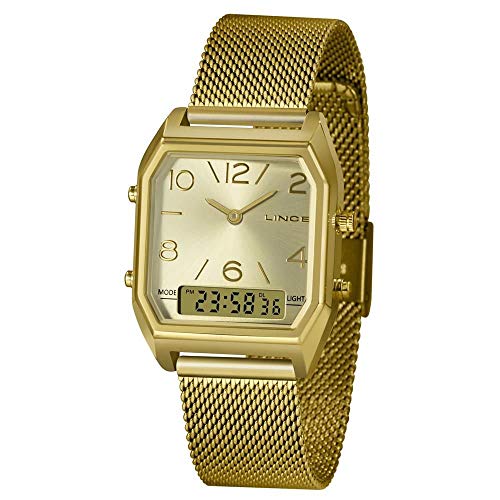 Relógio Lince Feminino Ref: Lagh119l C2kx Anadigi Dourado