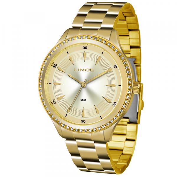 Relógio Lince Feminino Ref: Lrg4427l C1kx Casual Dourado