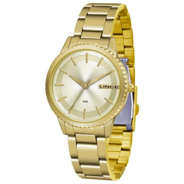 Relógio Lince Feminino Ref: Lrg4564l C1kx Casual Dourado