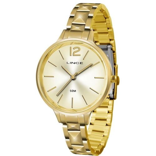 Relógio Lince Feminino Ref: Lrgh066l C2kx Casual Dourado