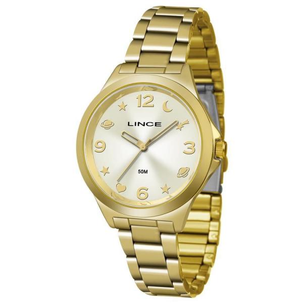 Relógio Lince Feminino Ref: Lrgj089l C2kx Casual Dourado
