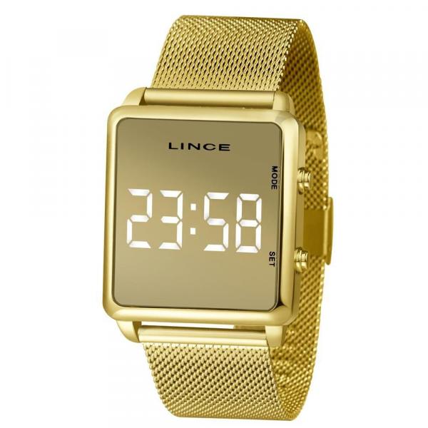 Relógio Lince Feminino Ref: Mdg4619l Bxkx Digital LED Dourado