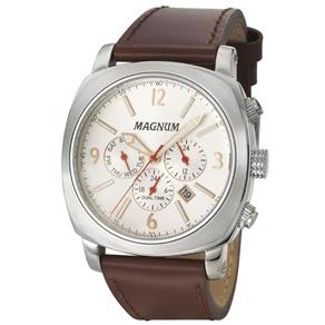 Relógio Magnum Masculino Cronógrafo Ma34512q Couro Social