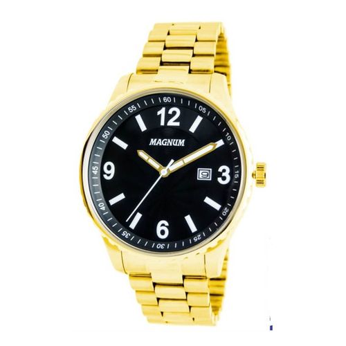 Relógio Magnum Masculino Dourado Luxo Prova D'água Ma31364u