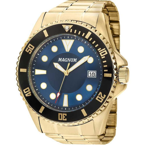 Relógio Magnum Masculino Dourado Ma33059a