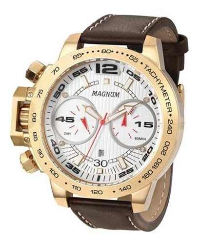 Relógio Magnum Masculino Dourado Ma33666h