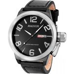 Relógio Magnum Masculino Preto Couro Ma33399t