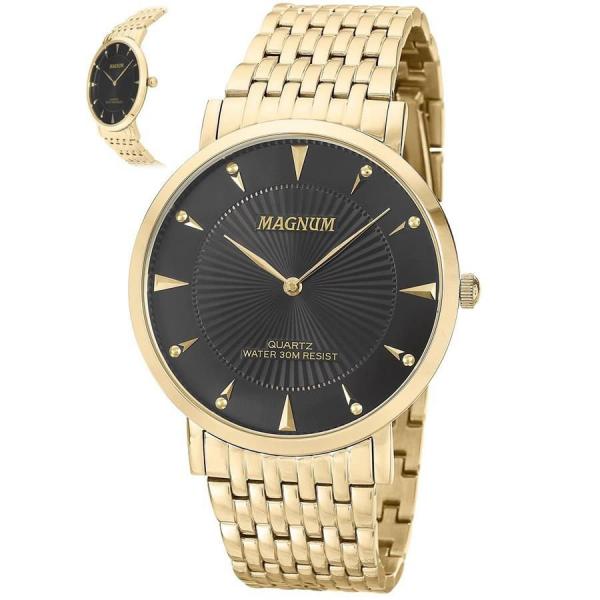 Relógio Magnum Masculino Ref: Ma21900u Slim Dourado