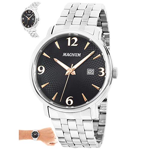 Relógio Magnum Masculino Ref: Ma34594t Casual Prateado