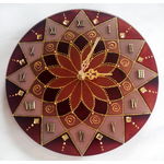 Tamanhos, Medidas e Dimensões do produto Relógio Mandala Terra em Vidro de 25cm