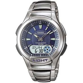 Relógio Masculino Anadigi Casio Standard AQ-180WD-2AV - Inox/Azul