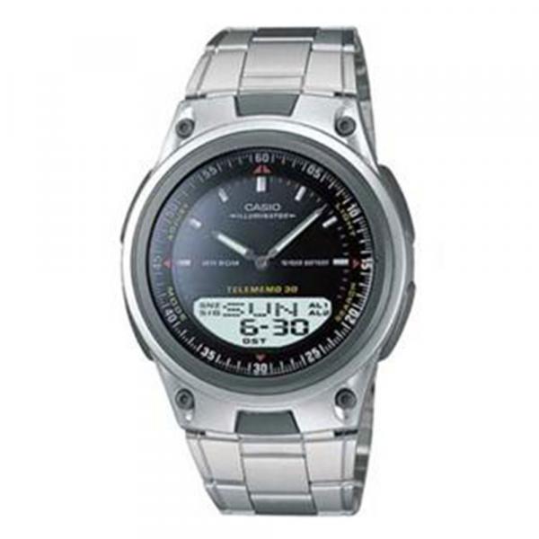 Relógio Masculino Anadigi Casio Standard AW-80D-1AV - Inox/Preto