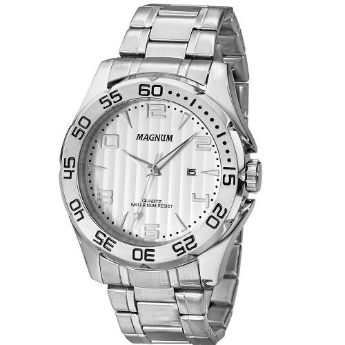 Relógio Magnum Sports MA34843P Quartz Pulseira de Couro Marrom em