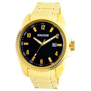 Relógio Masculino Analógico Magnum MA34996U - Preto/Dourado