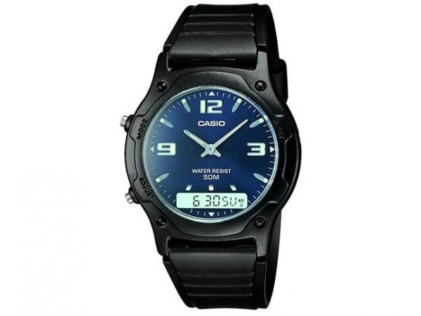 Relógio Masculino Casio Anadigi - Mundial AW-49HE-2AVU Preta