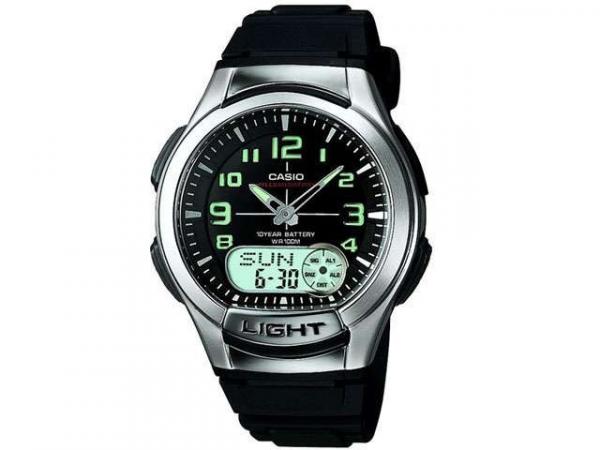 Tudo sobre 'Relógio Masculino Casio Anadigi - Resistente à Água Cronômetro Mundial AQ-180W-1BVD'