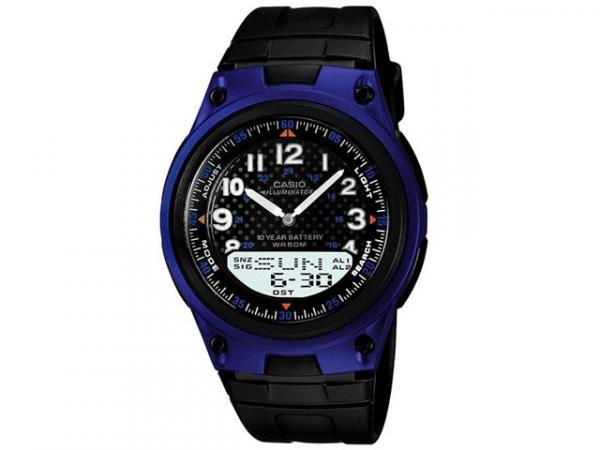 Tudo sobre 'Relógio Masculino Casio Anadigi - Resistente à Água Cronômetro Mundial AW-80-2BVDF'