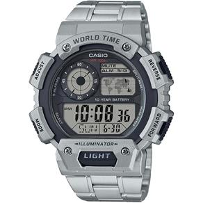 Relógio Masculino Casio Digital AE-1400WHD-1AV - Prata