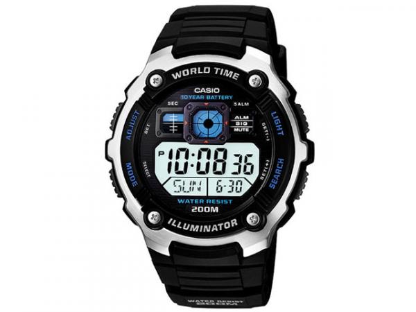 Tudo sobre 'Relógio Masculino Casio Digital - Resistente à Água Cronômetro AE 2000W 1AV'