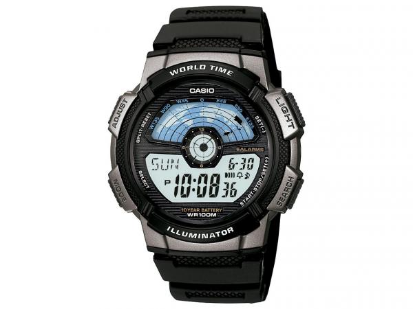 Tudo sobre 'Relógio Masculino Casio Digital - Resitente à Água Cronômetro AE-1100W-1AVDF'