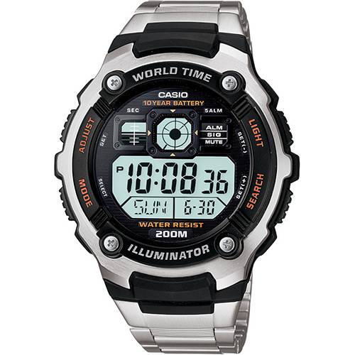 Tamanhos, Medidas e Dimensões do produto Relógio Masculino Casio Digital Social AE-2000WD-1AVDF